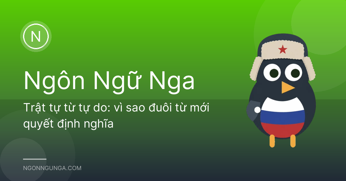 Trật tự từ tự do: vì sao đuôi từ mới quyết định nghĩa