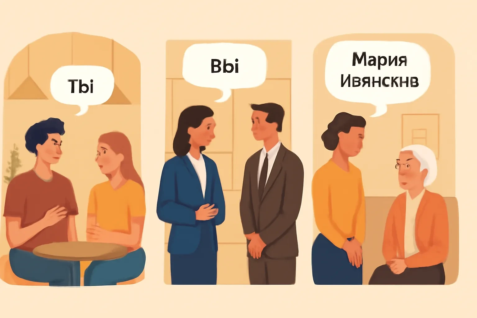 Cách nói lịch sự tiếng Nga: từ bạn trẻ đến bạn già, từ người quen đến người lạ